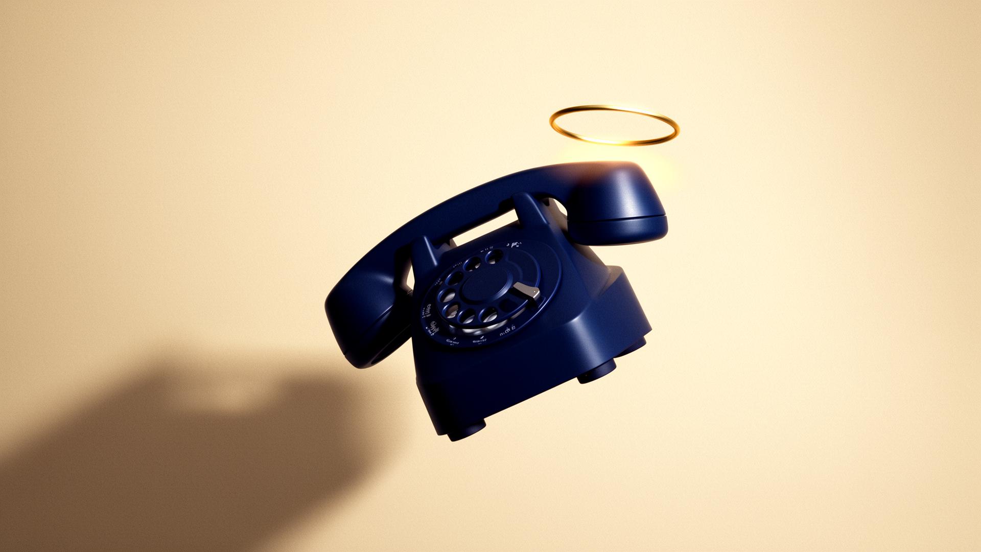 Téléphone sonnant — appel entrant pré-vérifié par un agent humain
